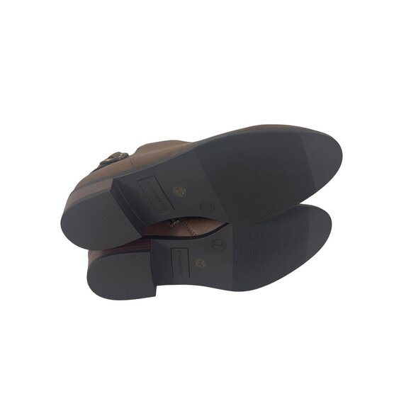 St Johns Bay Rayford Ankle Boots Womens Size 7M Brown Synthetic Upper - Picture 3 of 9